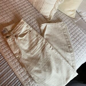 BDG urban outfitters cream cowboy jeans